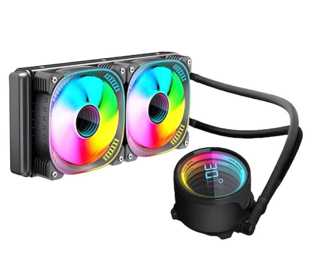 【新品】COOLMOON 簡易水冷クーラー 240mmCPUクーラーブラック／黒