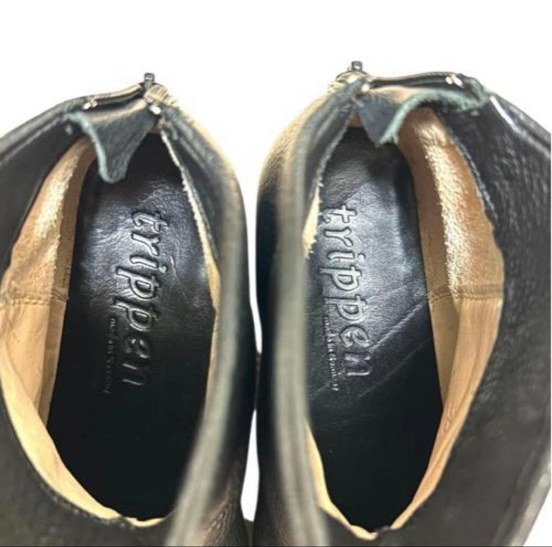 【美品】trippen SWIFT ジップ ショート ブーツ 36