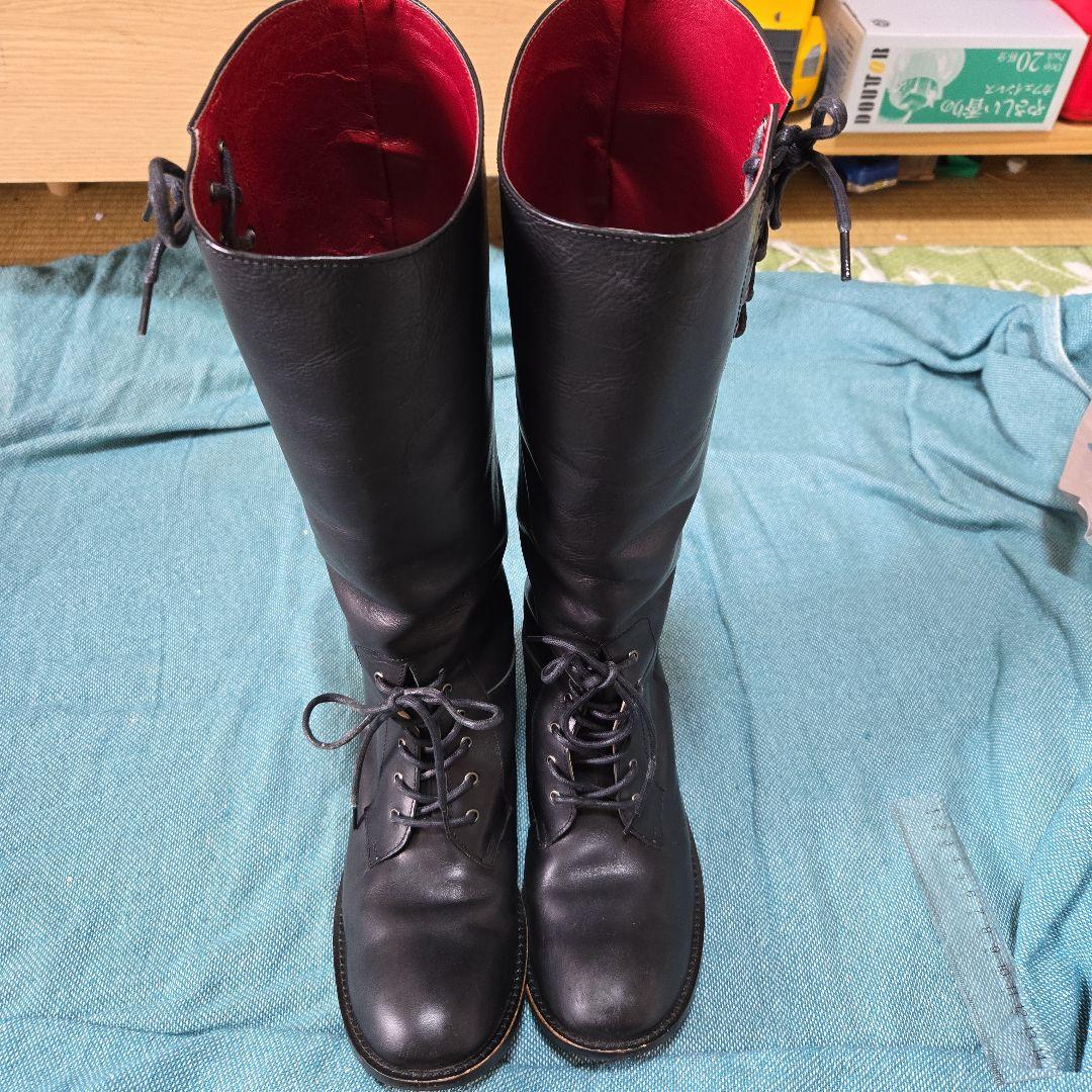 【ほぼ未使用】sunaokuwahara 膝下丈ブーツ Mサイズ 牛革