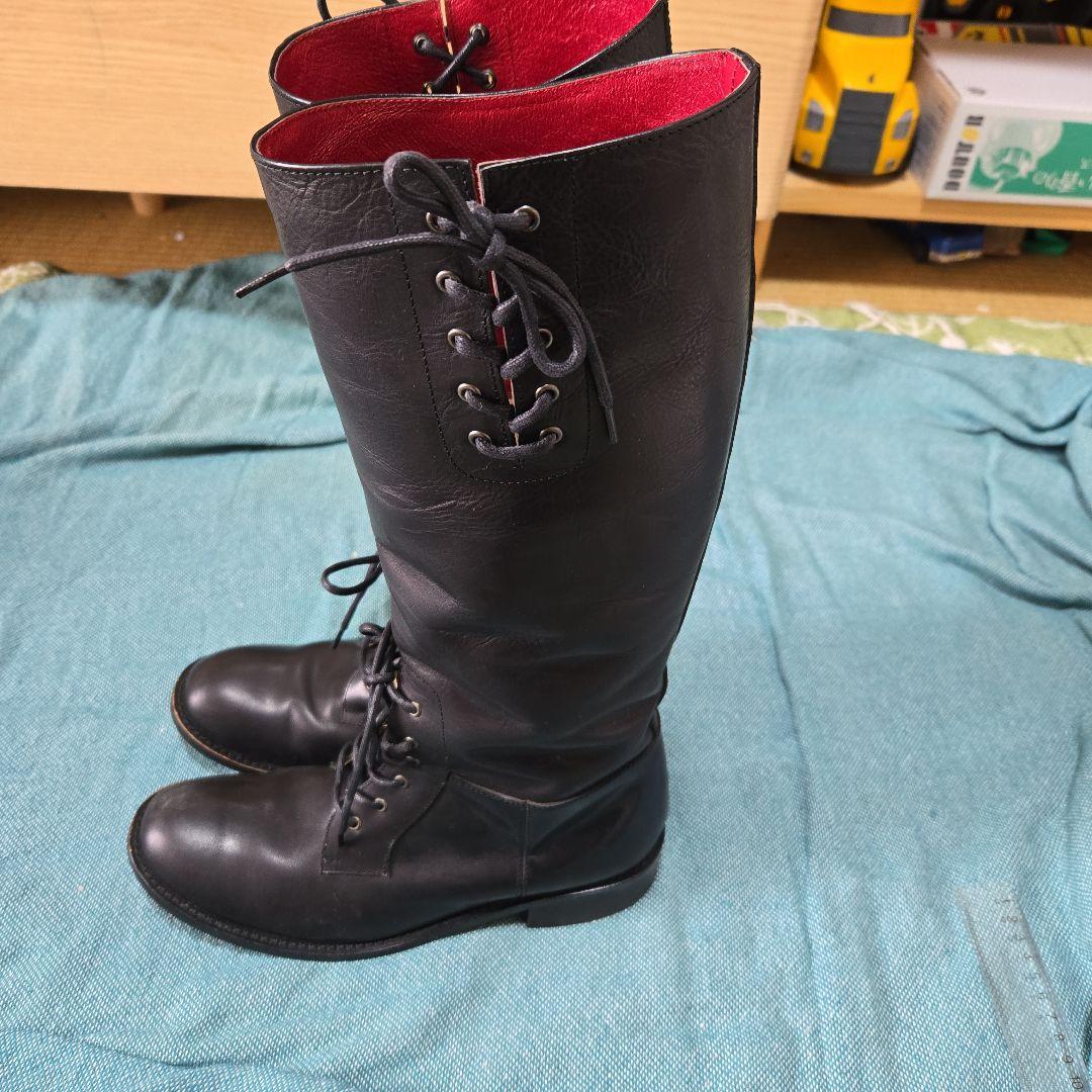 【ほぼ未使用】sunaokuwahara 膝下丈ブーツ Mサイズ 牛革