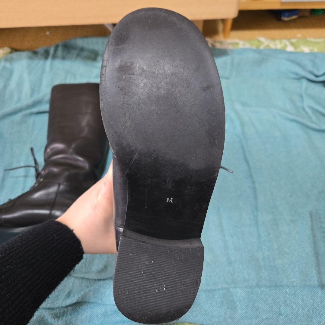 【ほぼ未使用】sunaokuwahara 膝下丈ブーツ Mサイズ 牛革