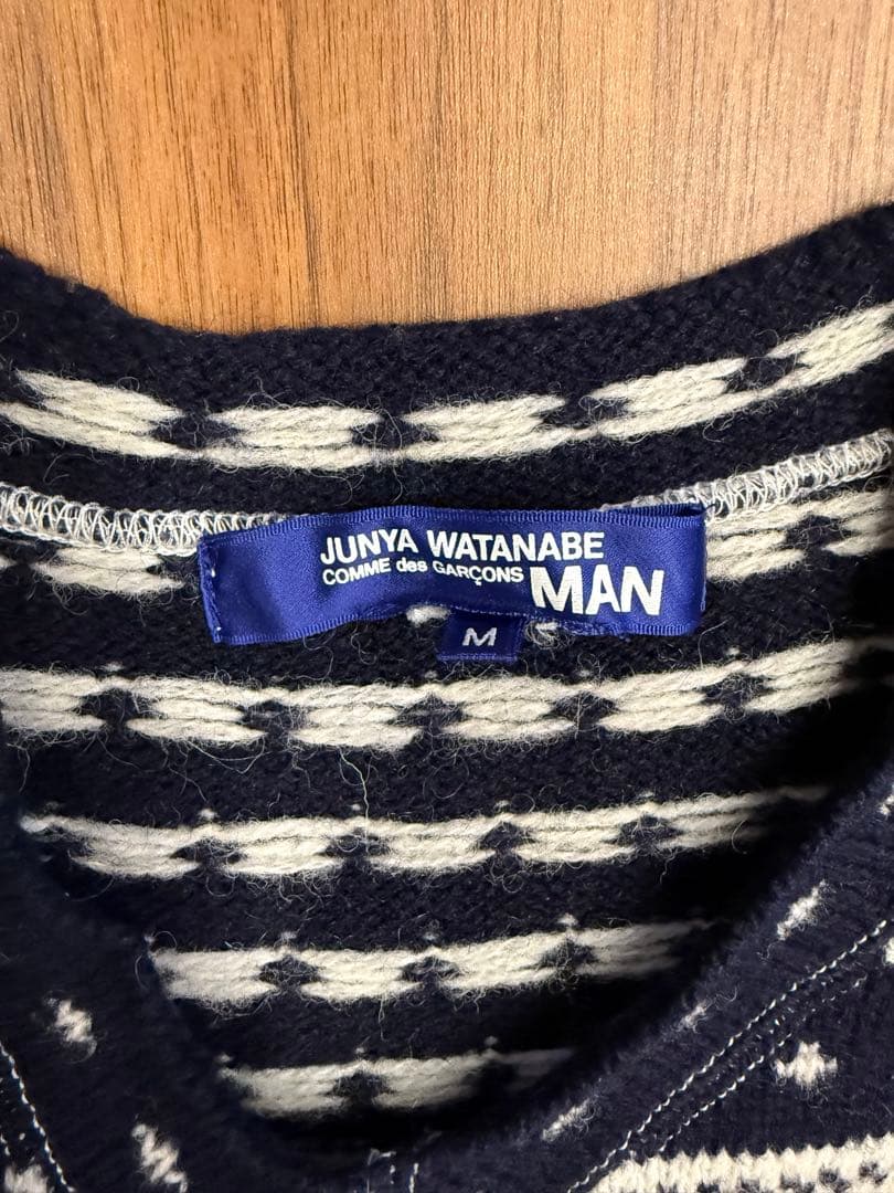 JUNYA WATANABE MAN ノルディック柄ニット M 紺 11aw