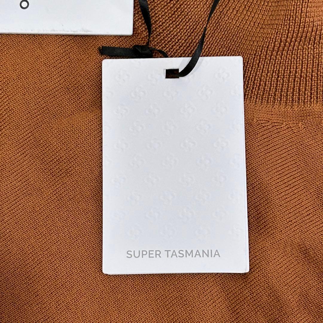 極美品 クリーニング済 グランサッソ モックネックニット 46 レンガ オレンジ