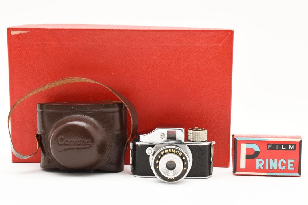 しっかり動きます！ PRINCE 16-S トイカメラ レザーケース 元箱付き