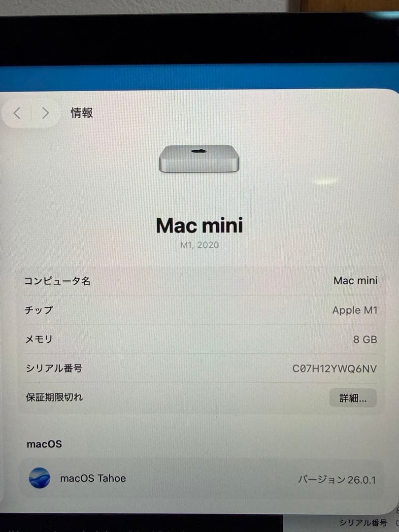 MacMini Late-2020 M1 8GB/256GB マジックマウス付き
