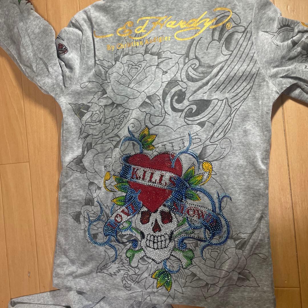 Ed Hardy スカルデザイン パーカーとパンツセット