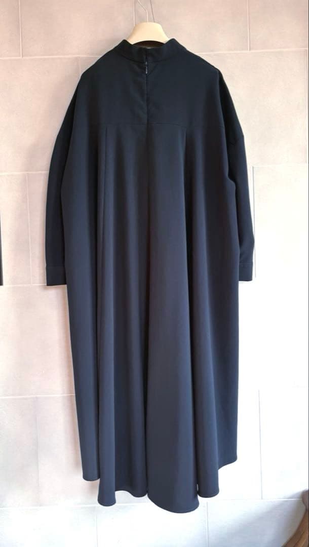 クリーニング済　ENFOLD ハイネック　ワンピース　ネイビー　38