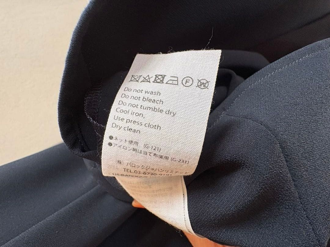 クリーニング済　ENFOLD ハイネック　ワンピース　ネイビー　38