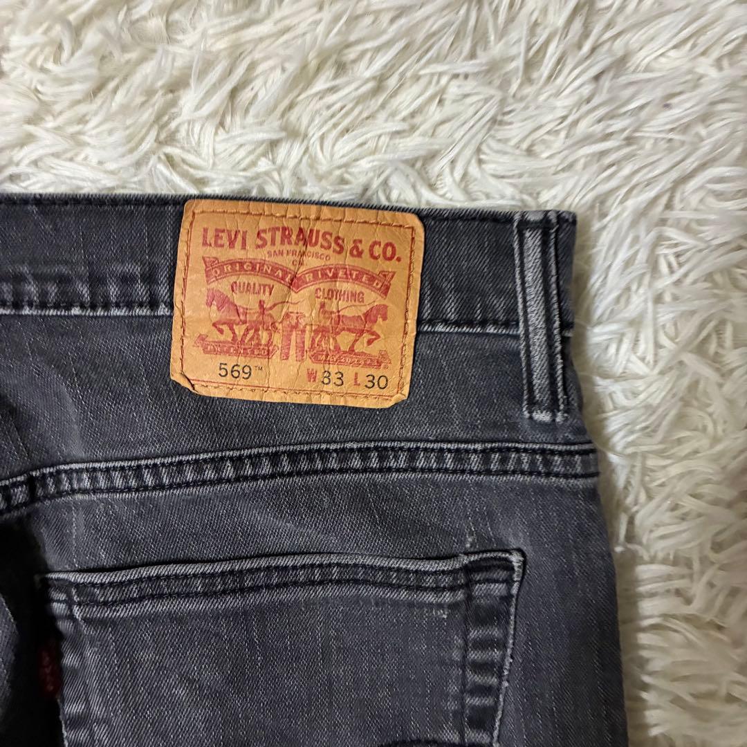 コロンビア製 levi's ブラックデニム リーバイス 569【W33 L30】