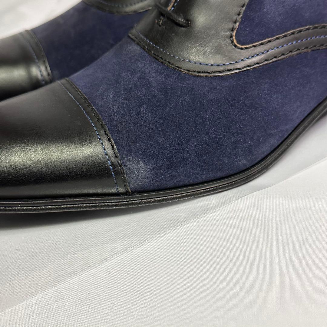 新品タグ付☆ランバンコレクション☆メンズ☆革靴☆ストレートチップ☆ブラック184