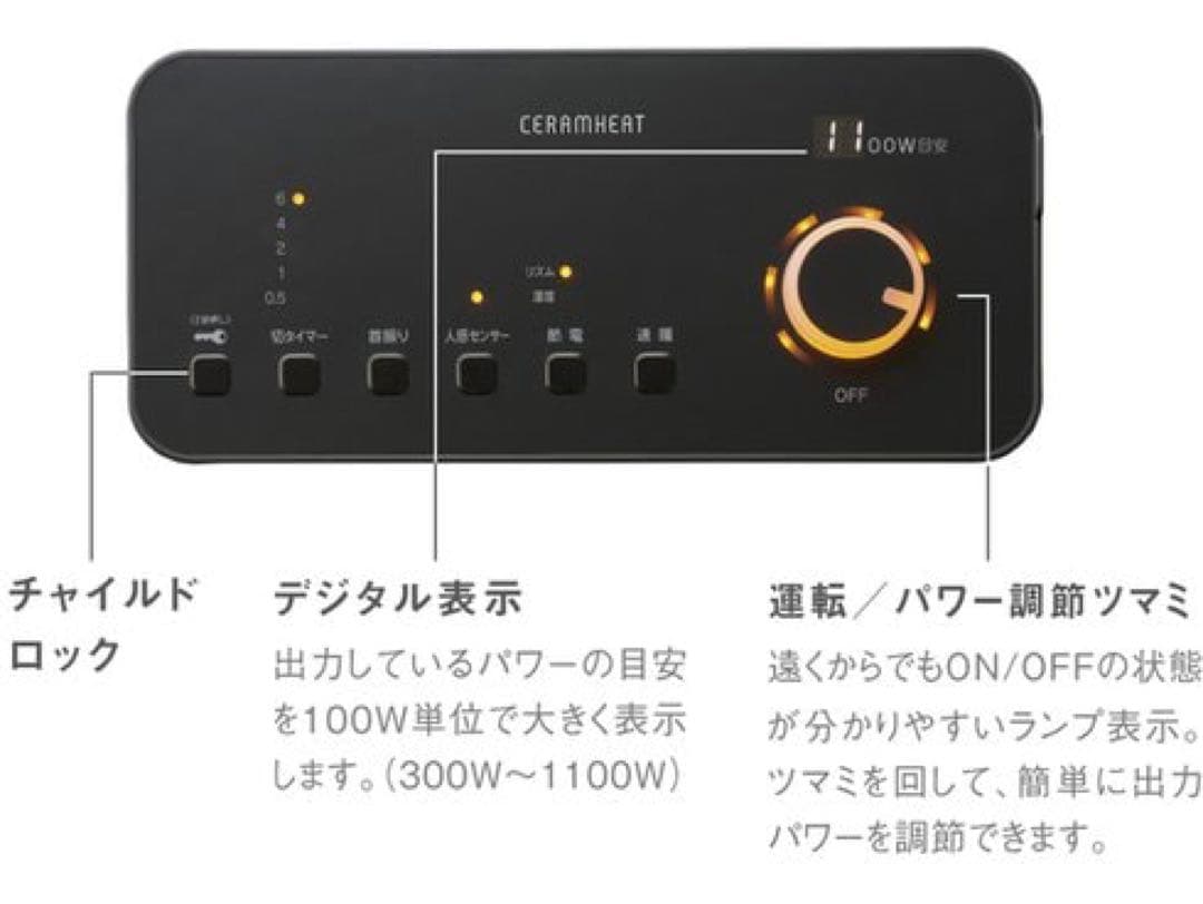【DAIKIN】遠赤外線暖房機 セラムヒート ERFT11WS-W