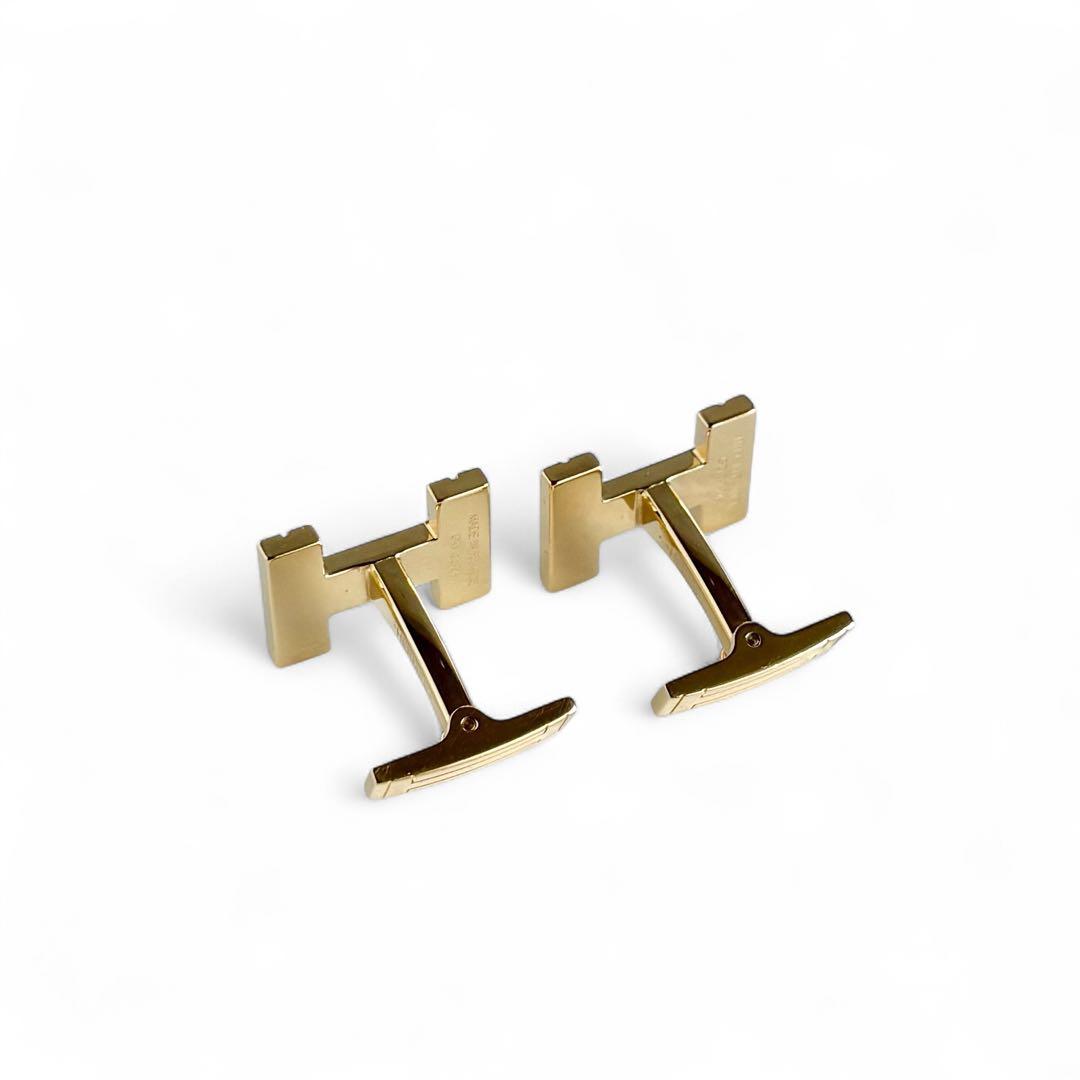 HERMES H・オ・カレ カフス Hロゴ ゴールド