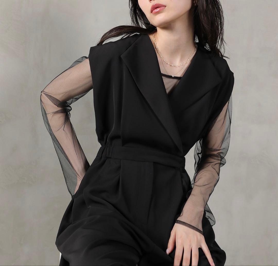 【数時間のみ着用】シアートップス オールインワン パンツドレス