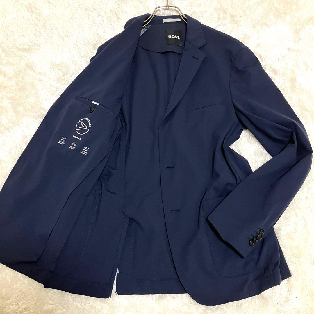 極美品✨ ヒューゴボス テーラードジャケット　4WAYストレッチ 現行タグ 48