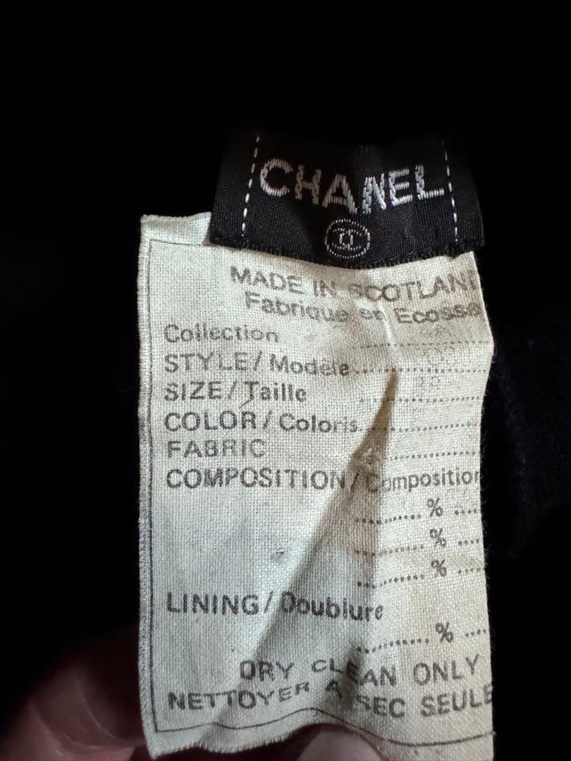 CHANEL ブラックショートパンツ ゴムウエスト