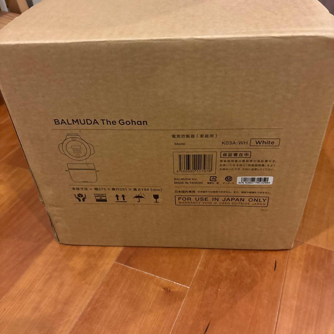 BALMUDA バルミューダ 炊飯器 The Gohan K03A-WH 未使用