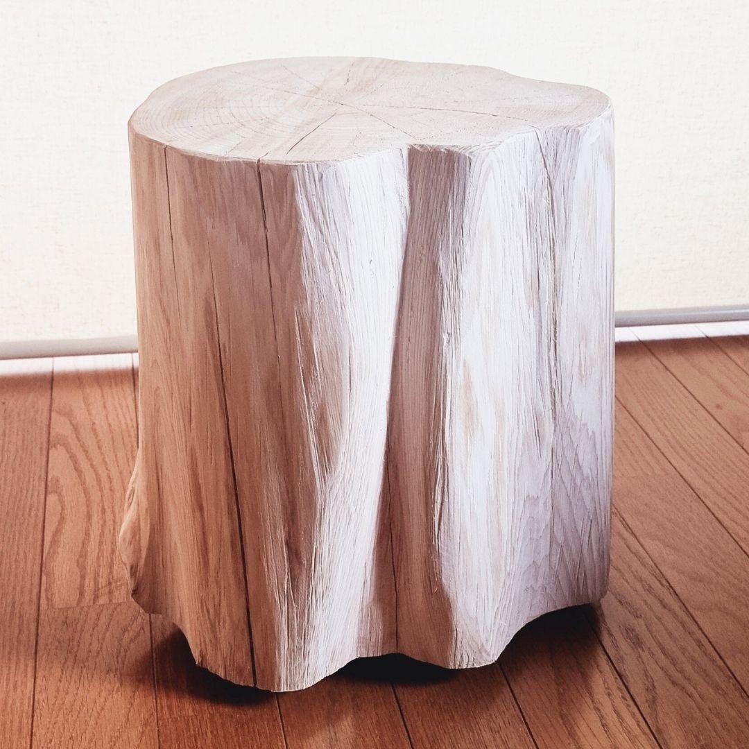 いい香り 東濃ひのき スツール・無垢無塗装・オーガニック・根元フリル