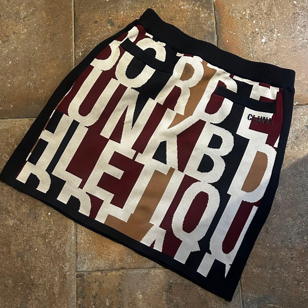 美品　CLUNK セットアップ　長袖 ハイネックセーター　スカート 上下セット