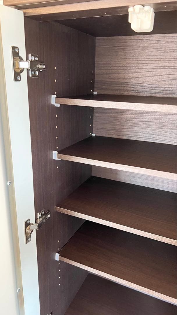 ニトリ　食器棚　ブラウン