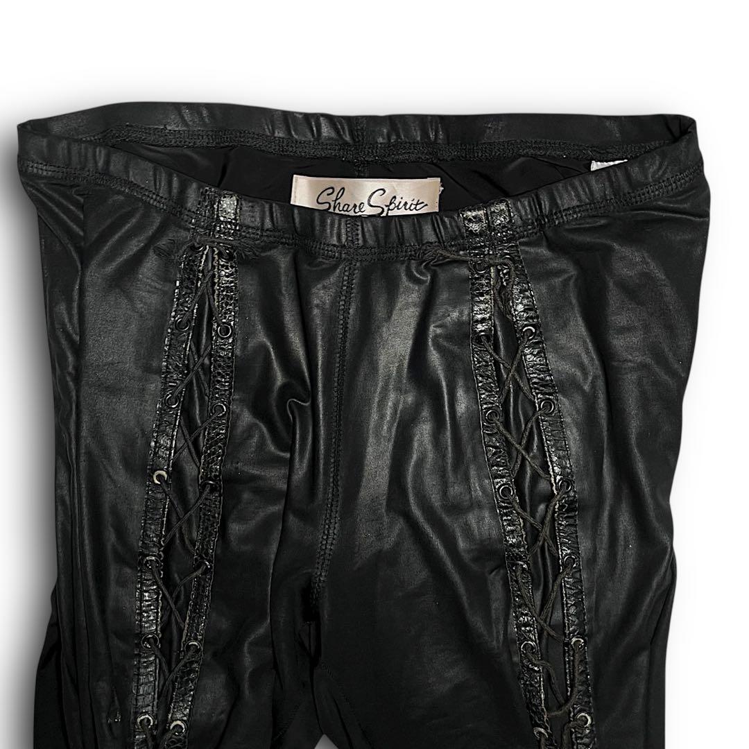 レッグウェア SHARE SPIRIT Lace up python leggings