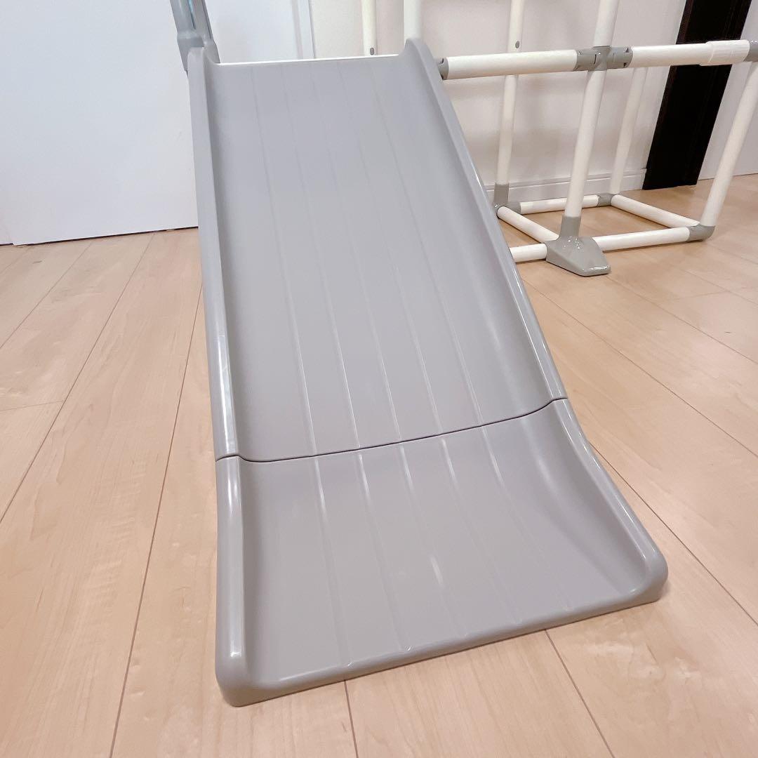 ジャングルジム 滑り台 折りたたみ グレー コンパクト わんぱくスライダージム