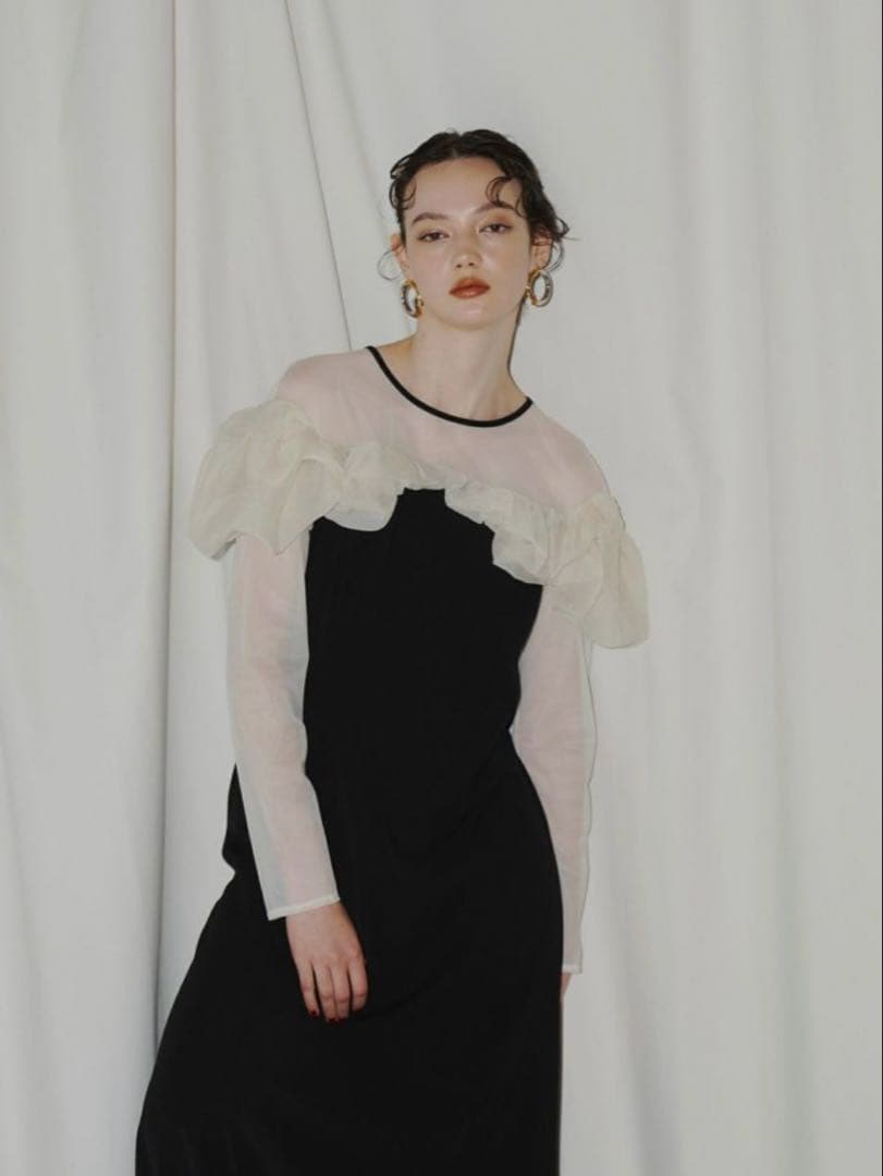 【ANDRESD】　frills flare dress