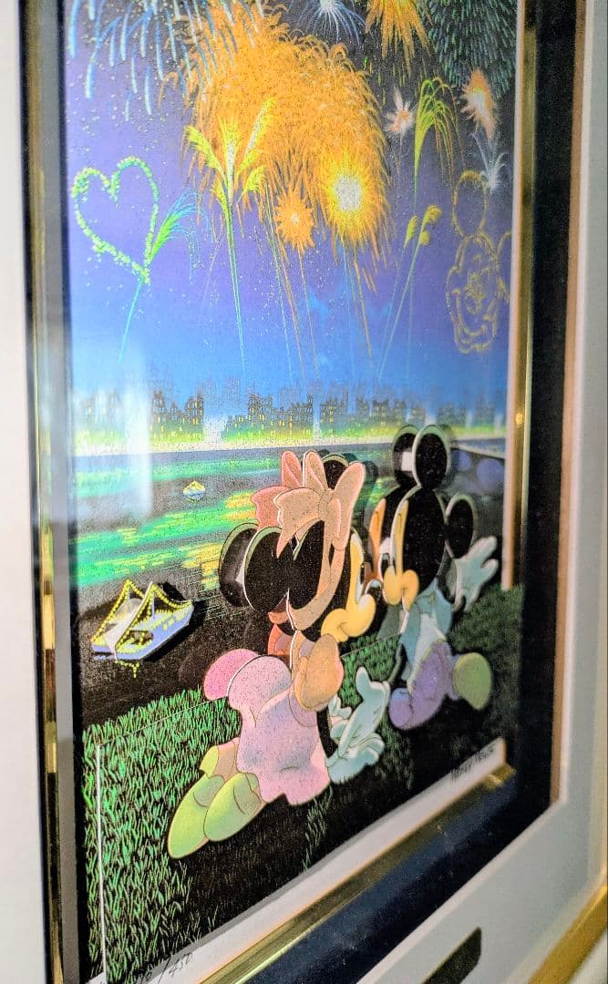 【としくん】Disney ミッキー＆ミニー3Dシルクスクリーン