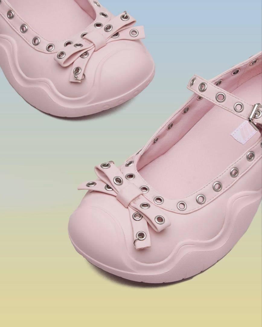 靴 WOOMII ANITA PASTEL PINK NAPPA