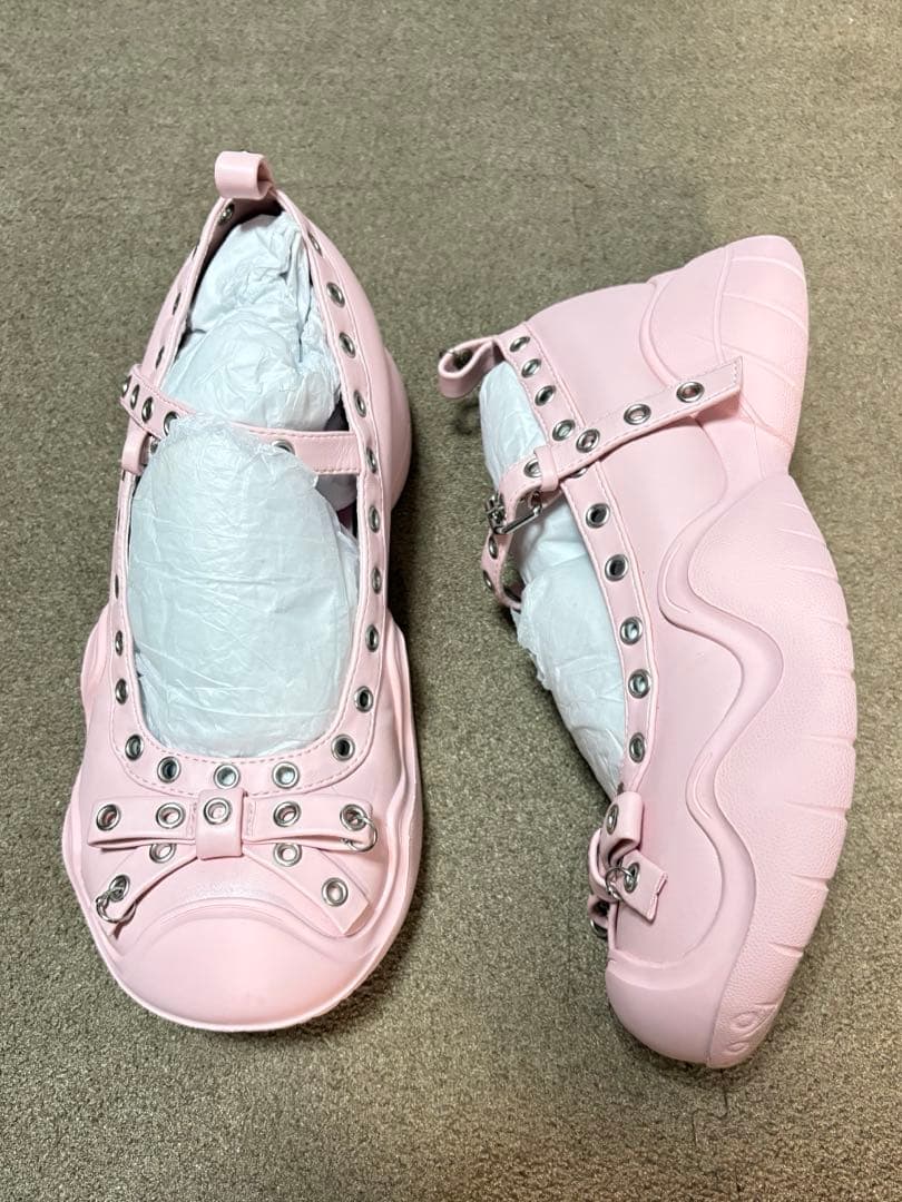 靴 WOOMII ANITA PASTEL PINK NAPPA