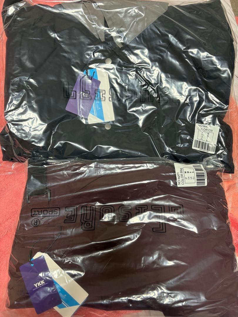 【未開封】Actleis スノーボードウェア 上下セット ブラック バーガンディ