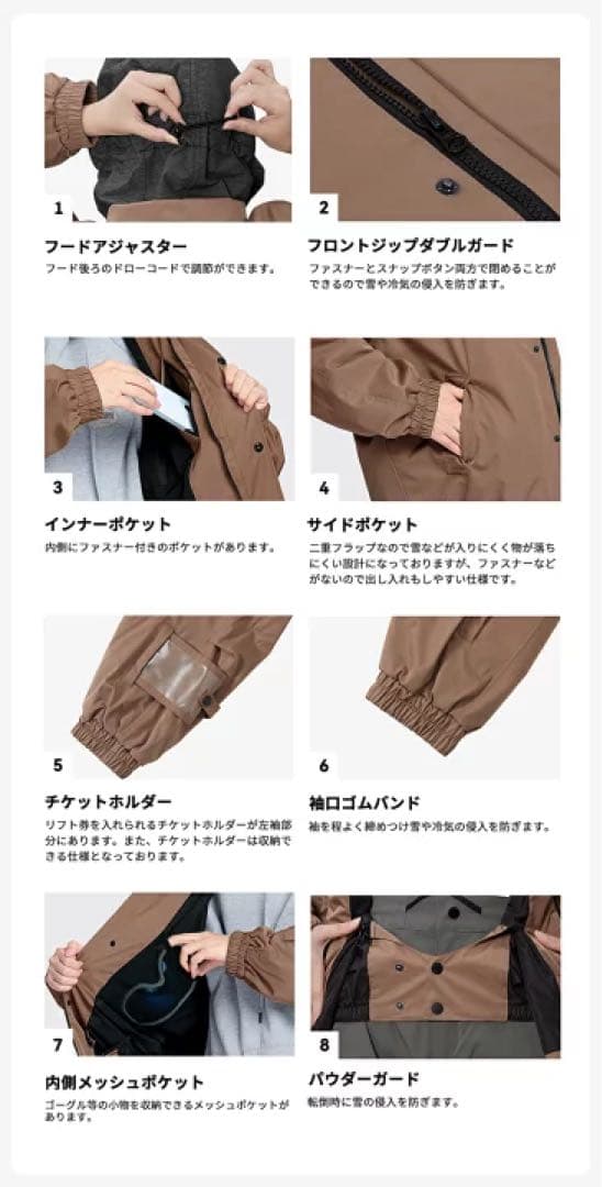 【未開封】Actleis スノーボードウェア 上下セット ブラック バーガンディ