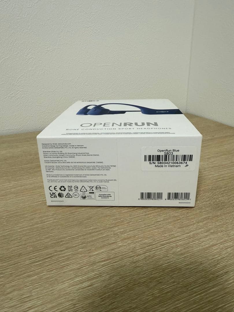 SHOKZ OPENRUN 骨伝導イヤホン ブルー