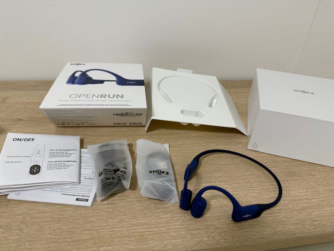 SHOKZ OPENRUN 骨伝導イヤホン ブルー