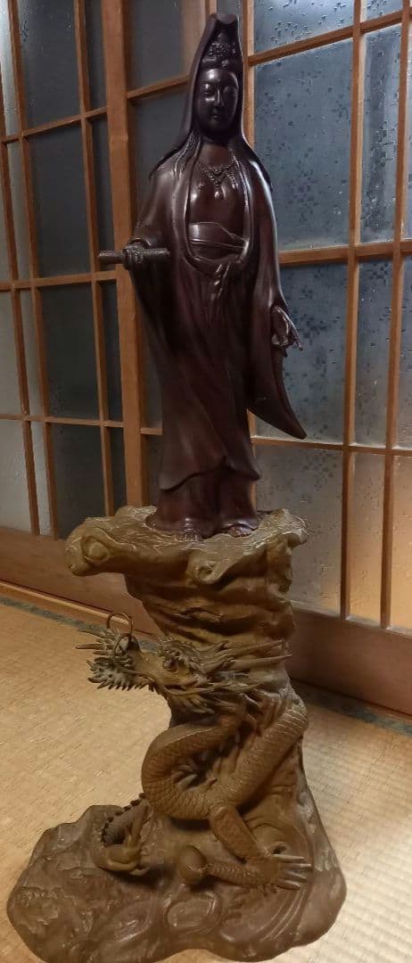龍と観音様　昭和レトロ　置物