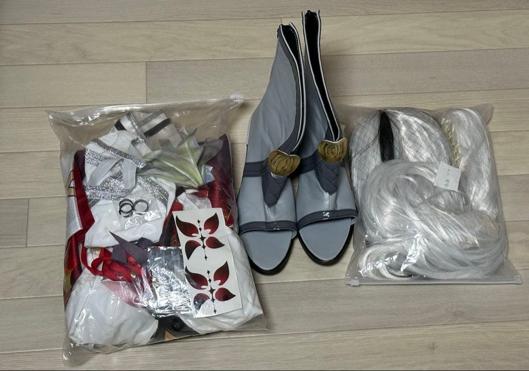 あ*森様 〖最終値下げ〗鳴潮 ツバキ コスプレ 衣装 靴 ウィッグフルセット X