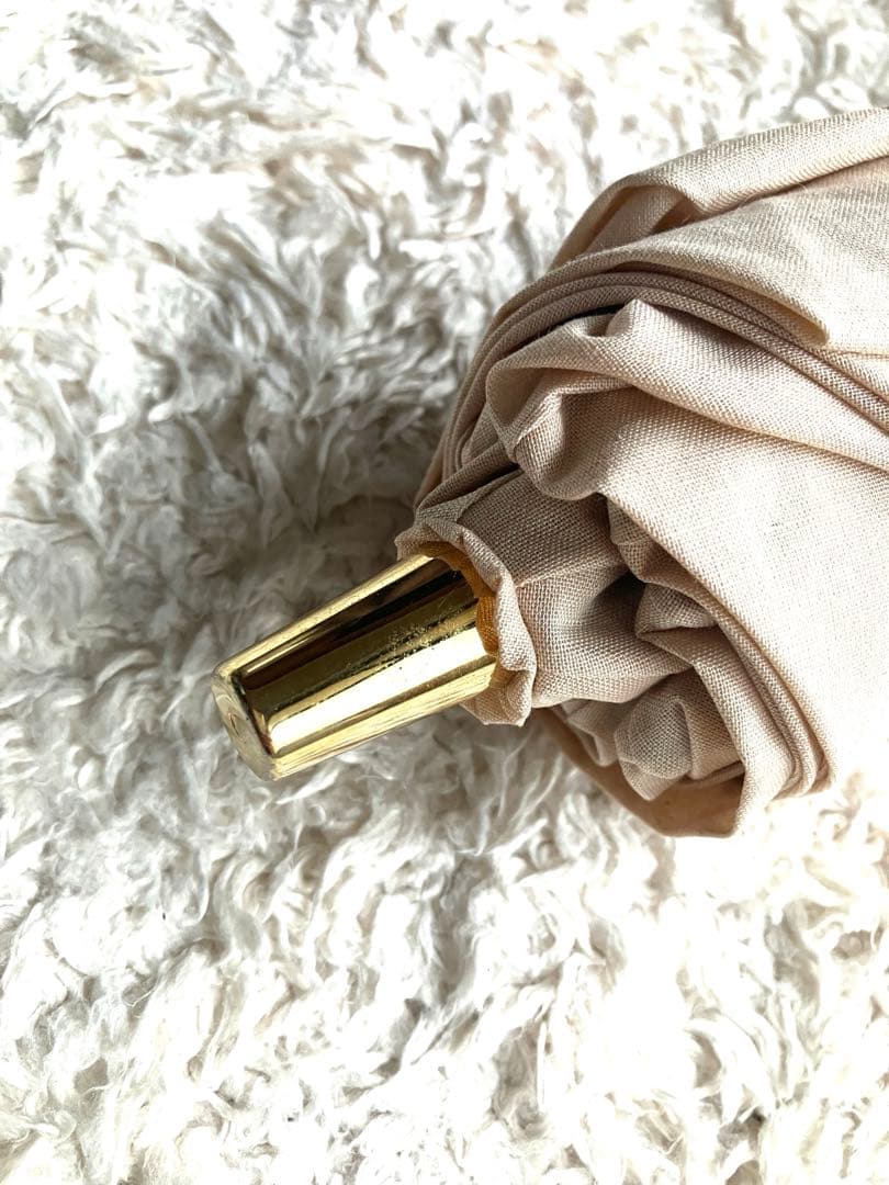 美品◯アシーナニューヨーク 折り畳み 日傘 ベージュ✖️グレー