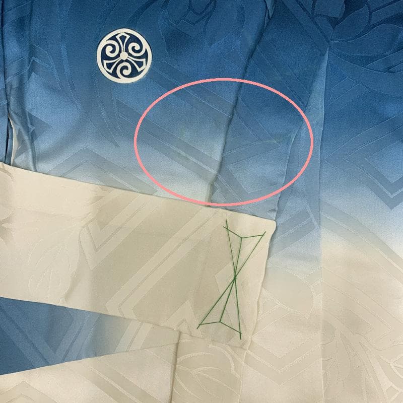 506ay76□お宮参り 男児 祝い着 着物 産着 掛け着 地紋入り□状態良好