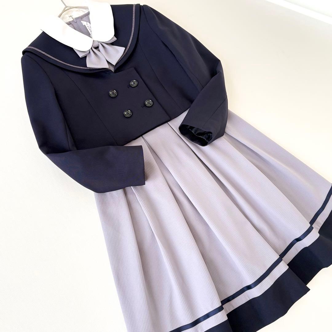 極美品✨ショパン ドゥ フォーマルセット セーラー 150 ネイビー/グレー