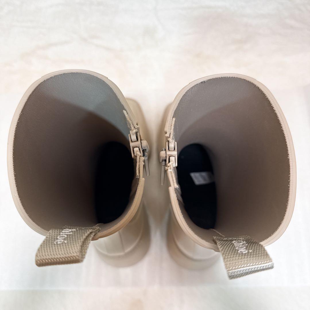 美品✨ クロエ レインブーツ 36 サイドジップ ラバー アイボリー