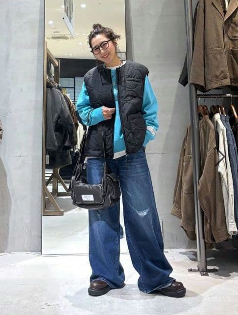 ニコアンド【WILLIAM B.ELIOTT】リバーシブルキルトベスト