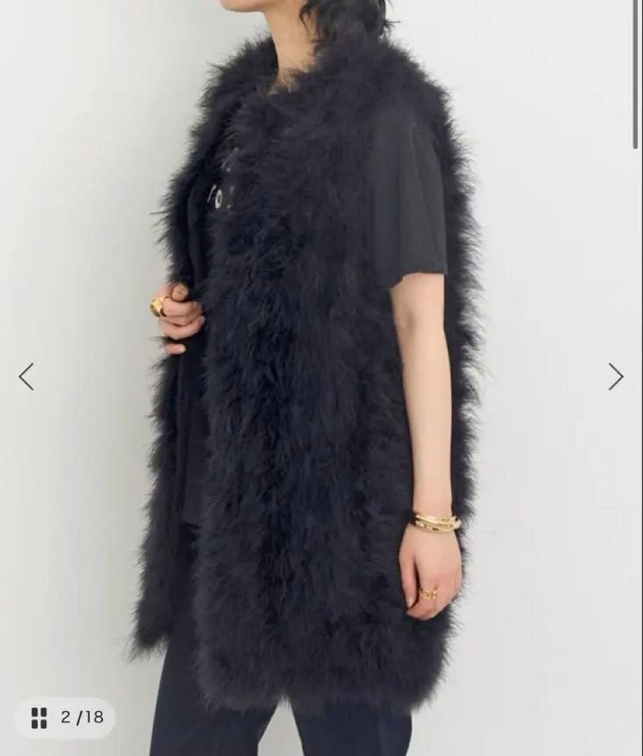 アパルトモン　YVES SALOMON イブサロモン　ジレ　ブラックファー