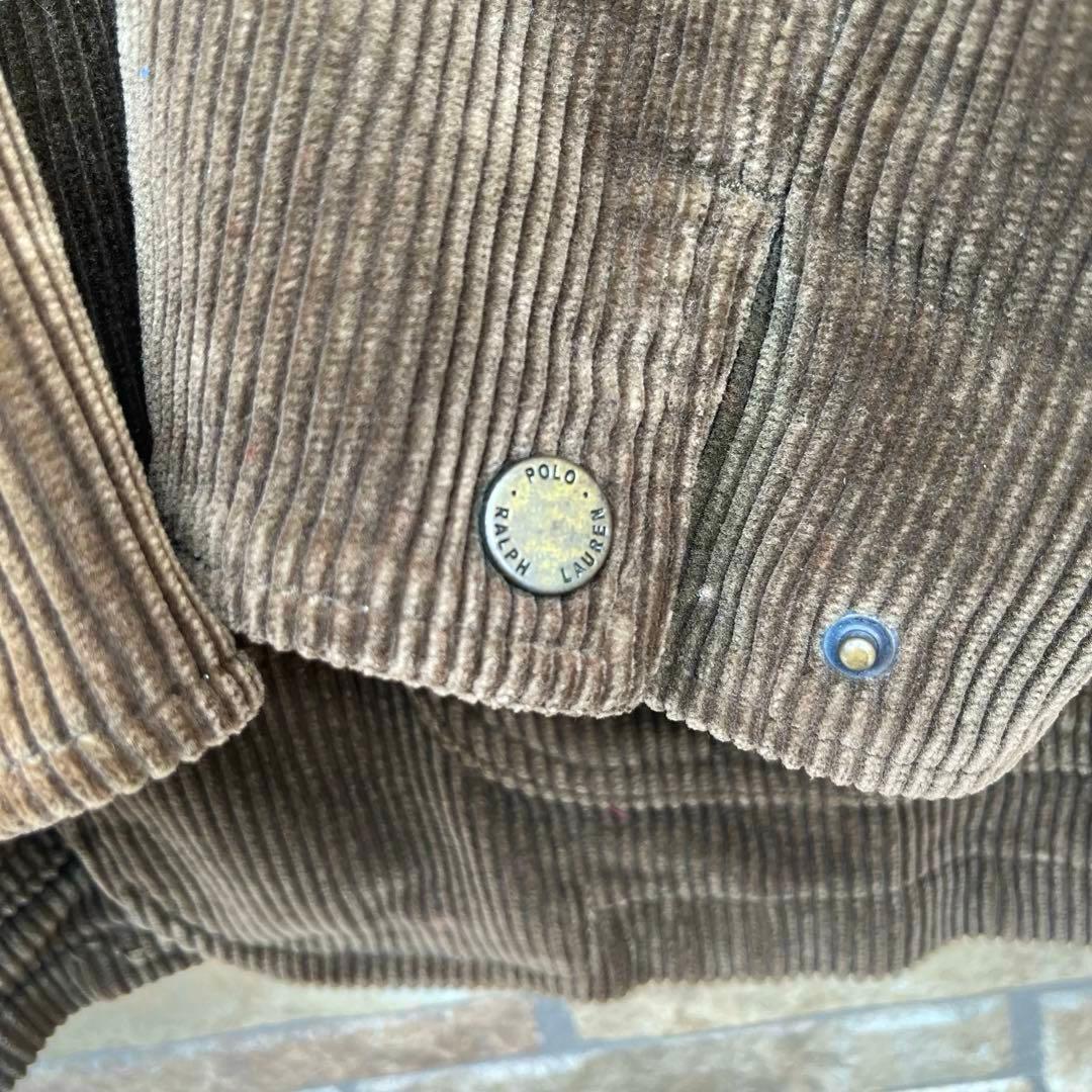 ポロバイラルフローレン チェック 太畝 コーデュロイ ハンティング ジャケット