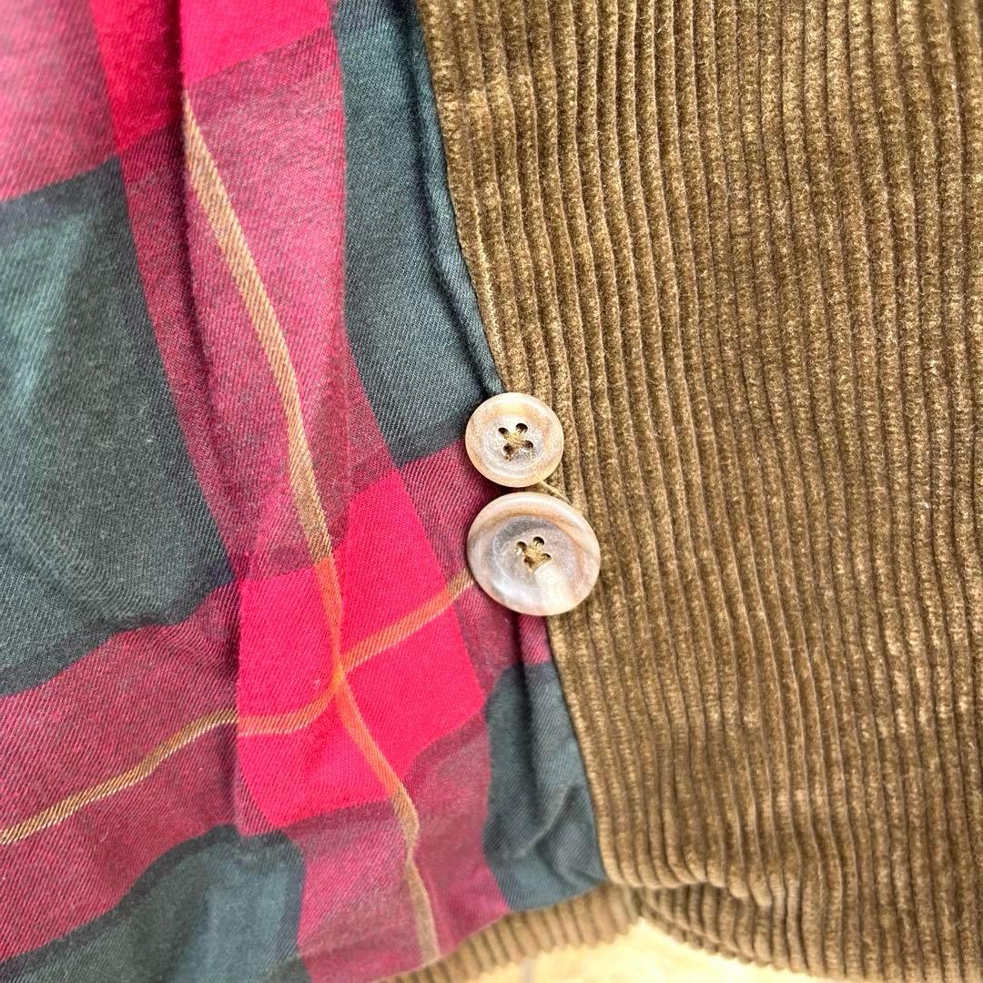 ポロバイラルフローレン チェック 太畝 コーデュロイ ハンティング ジャケット