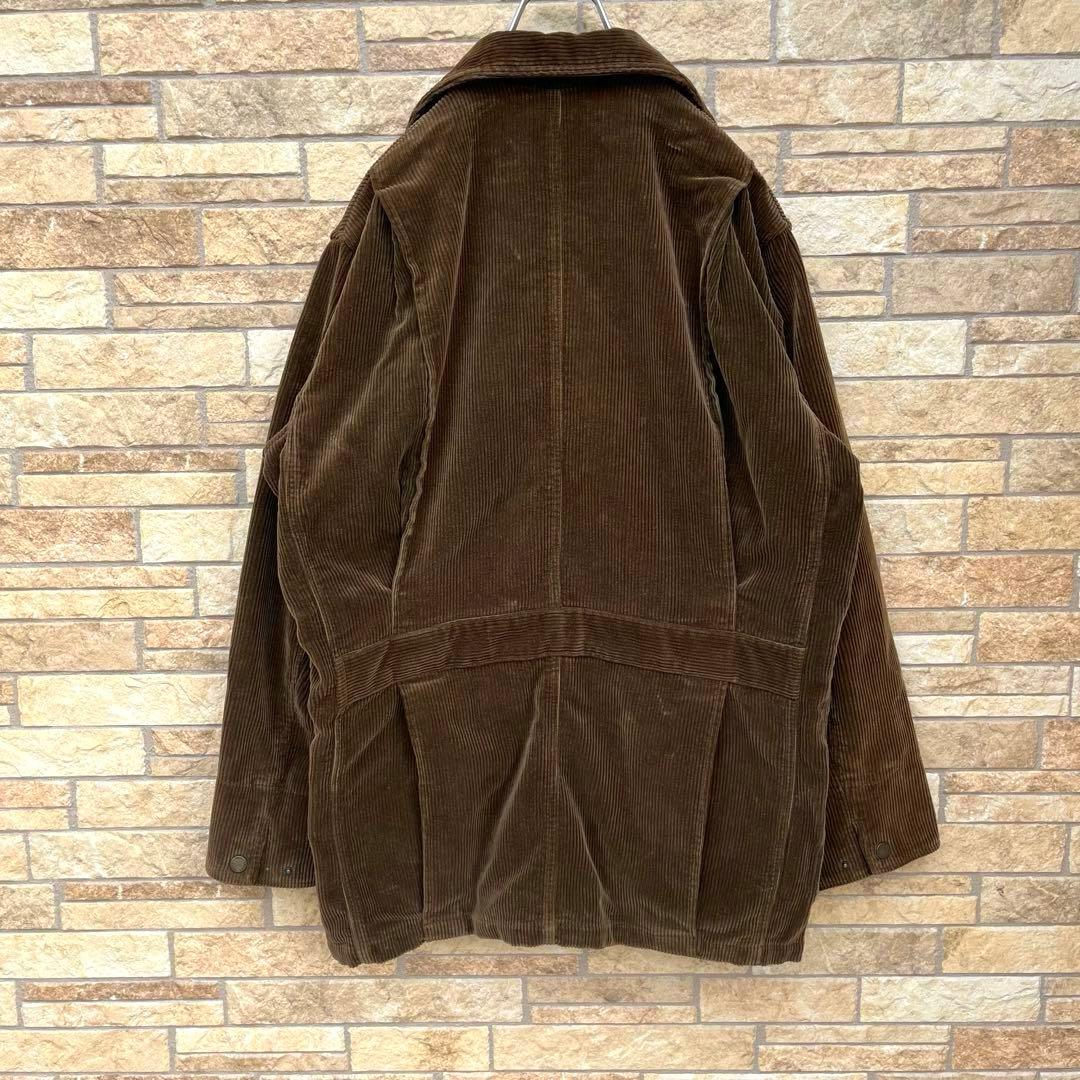 ポロバイラルフローレン チェック 太畝 コーデュロイ ハンティング ジャケット