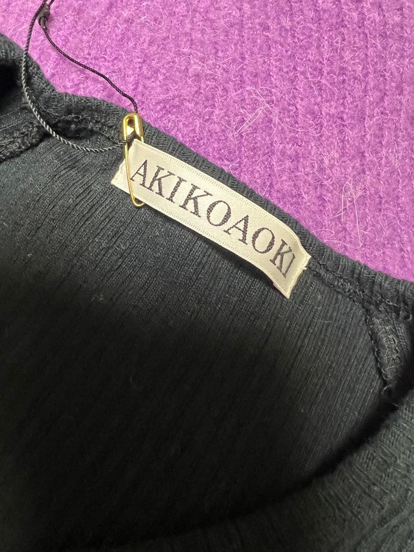 AKIKOAOKI Shoulder V cardigan ネイビー