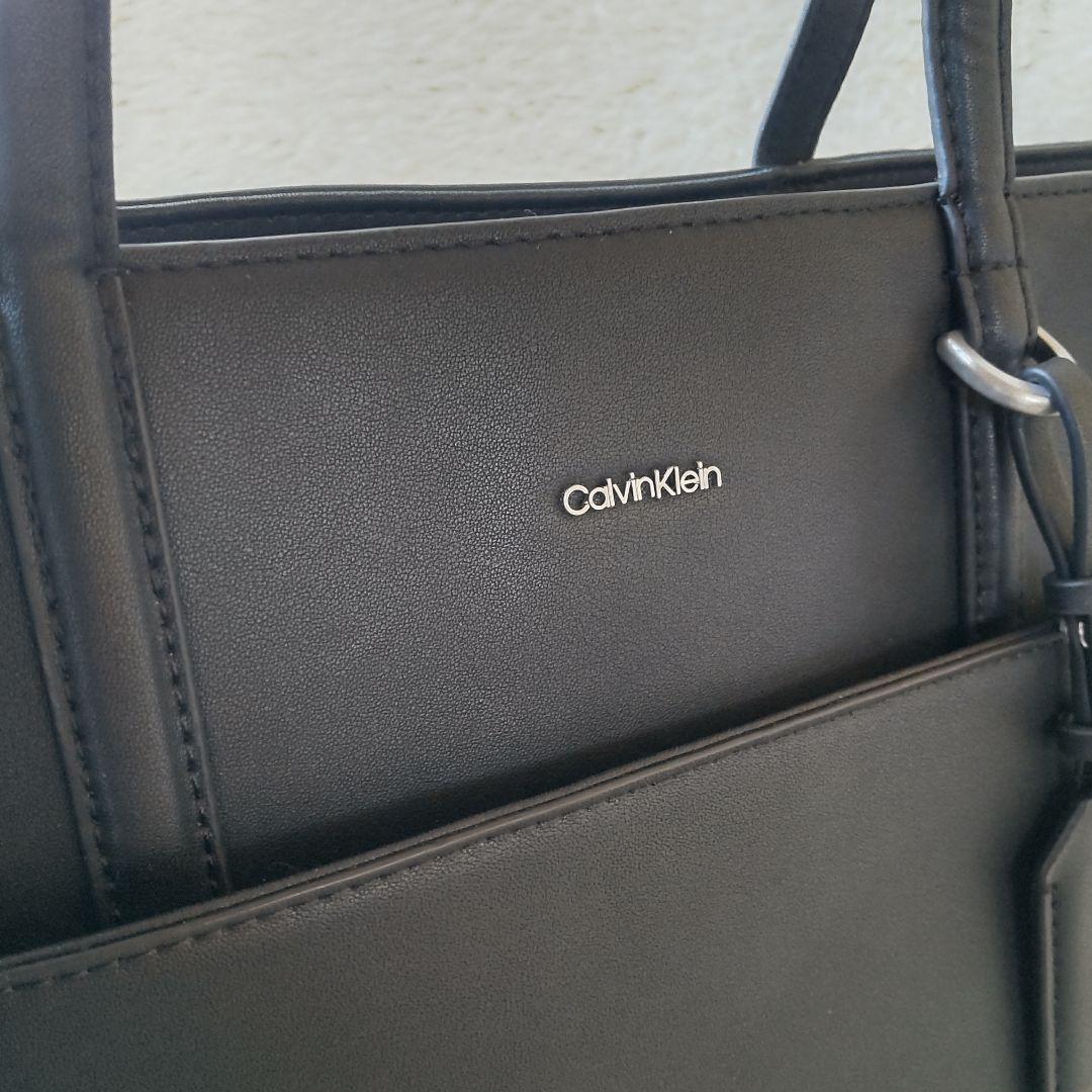 極美品✨シーケーカルバンクライン　ビジネストートバッグ　ブラック　A4収納
