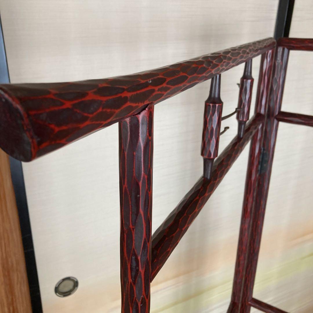 鎌倉彫 衣桁 衣紋掛け 着物掛け・洋服掛け レトロ家具 和風インテリア