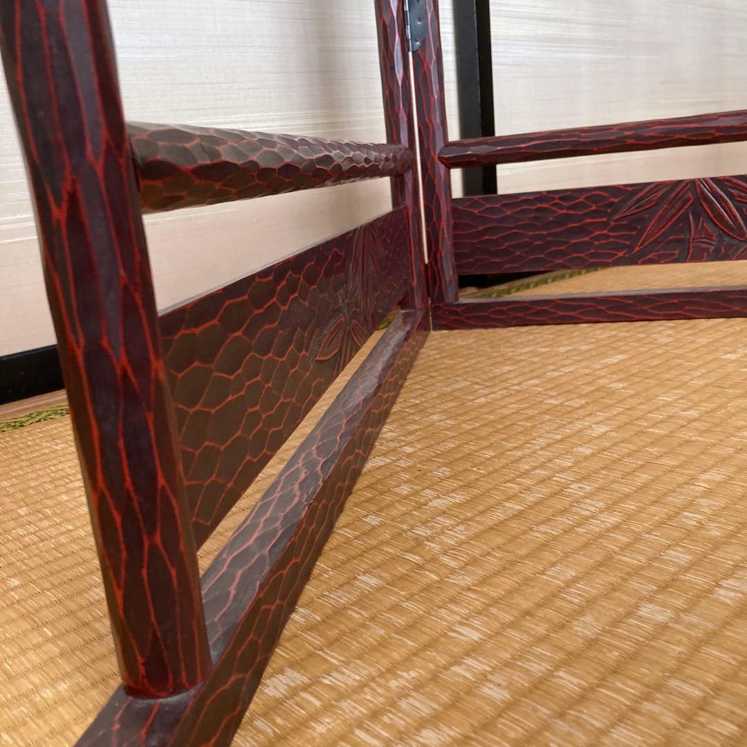 鎌倉彫 衣桁 衣紋掛け 着物掛け・洋服掛け レトロ家具 和風インテリア