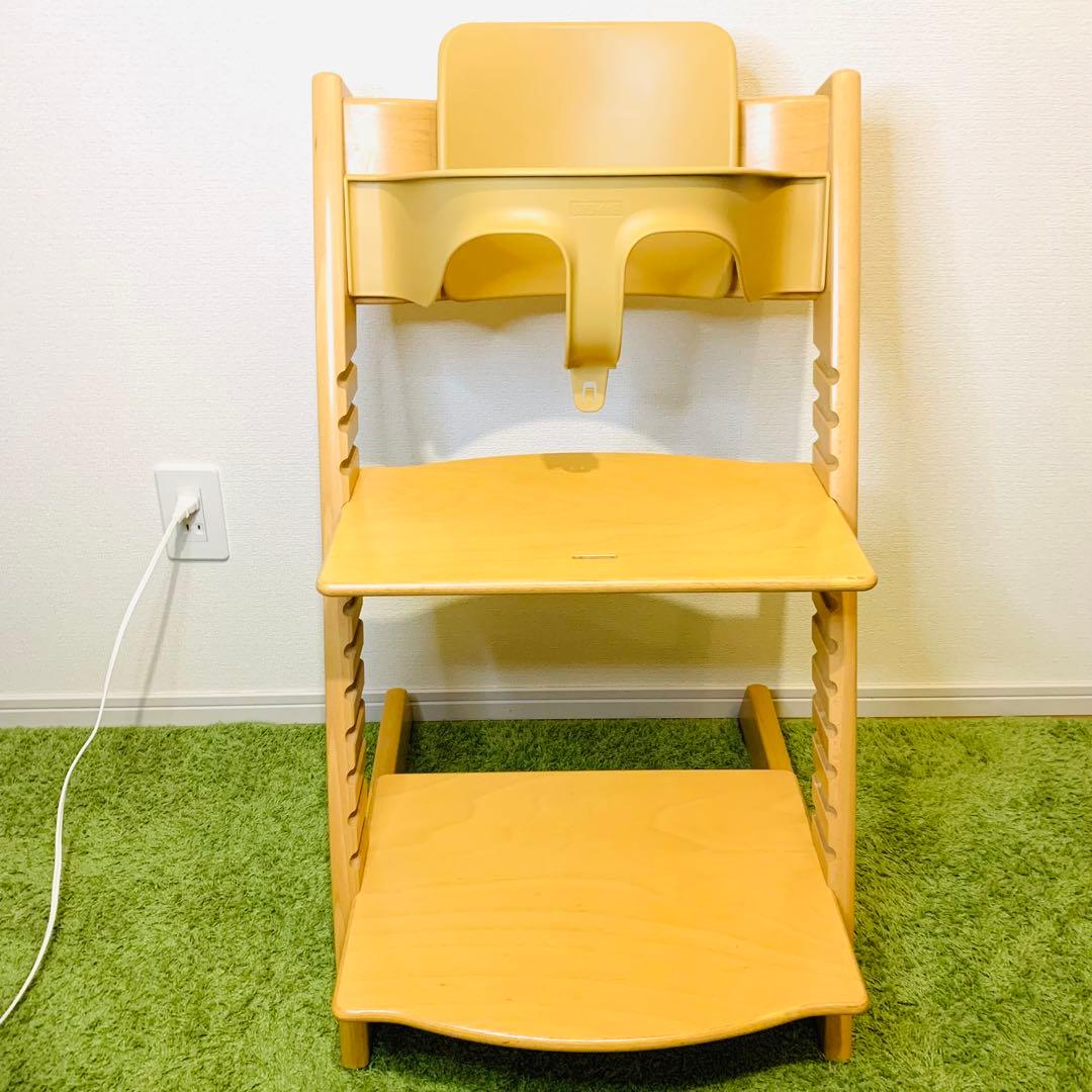 STOKKE トリップトラップ ベビーチェア ナチュラル S/N6 ガード付き
