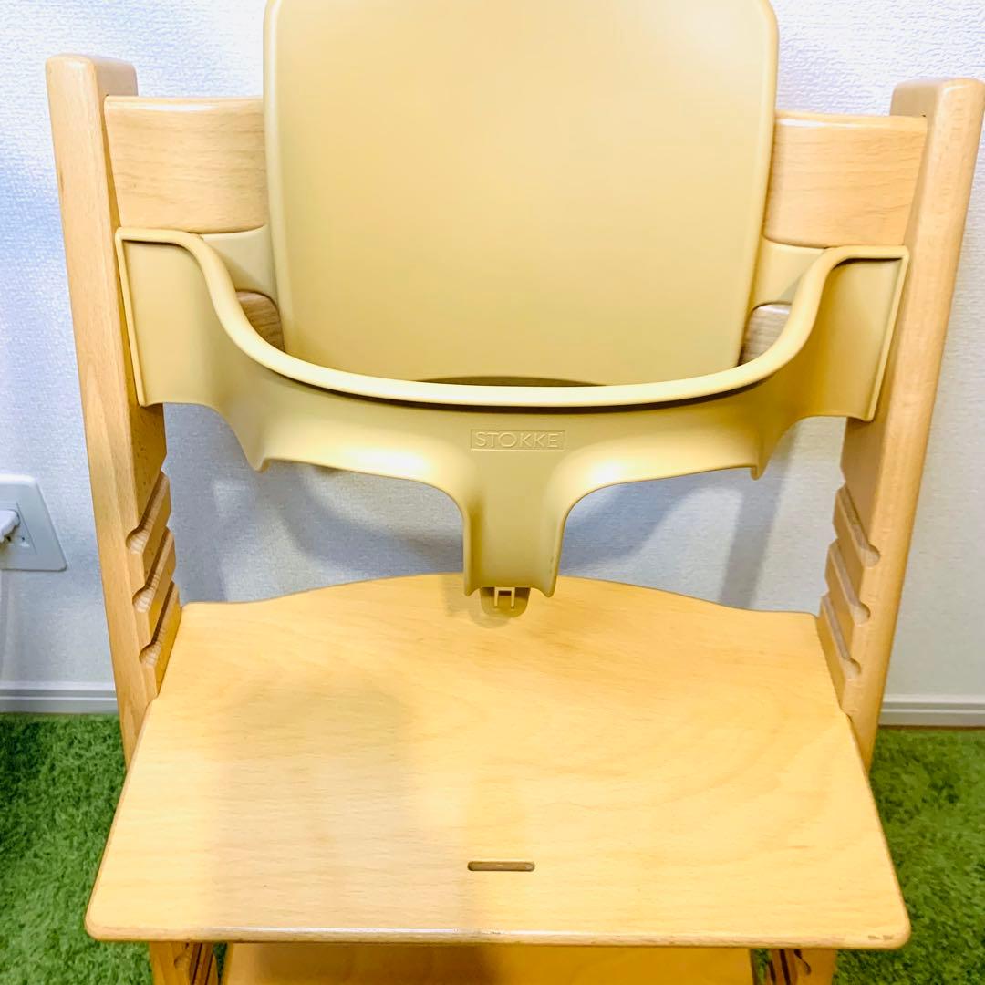 STOKKE トリップトラップ ベビーチェア ナチュラル S/N6 ガード付き